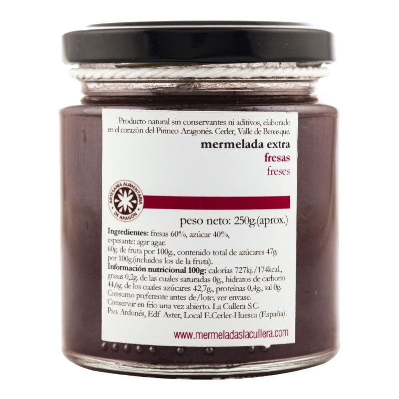 Mermelada de fresas extra La Cullera 250 g