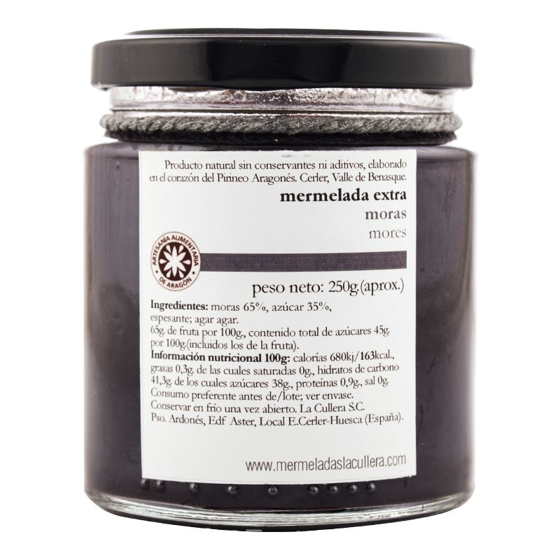 Mermelada de moras extra La Cullera 250 g Mermelada de moras extra La Cullera 250 g