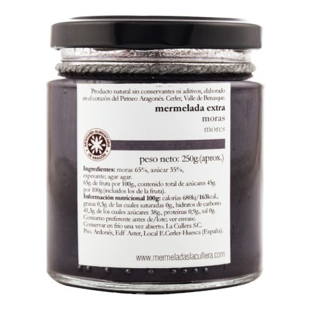 Mermelada de moras extra La Cullera 250 g