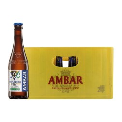 Cerveza Ambar Triple Zero 33 cl caja 24 botellines cristal retornable-Zaragoza