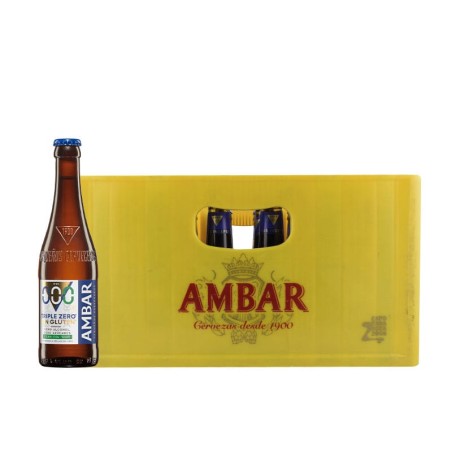 Cerveza Ambar Triple Zero 20 cl caja 30 botellines cristal retornable-Zaragoza