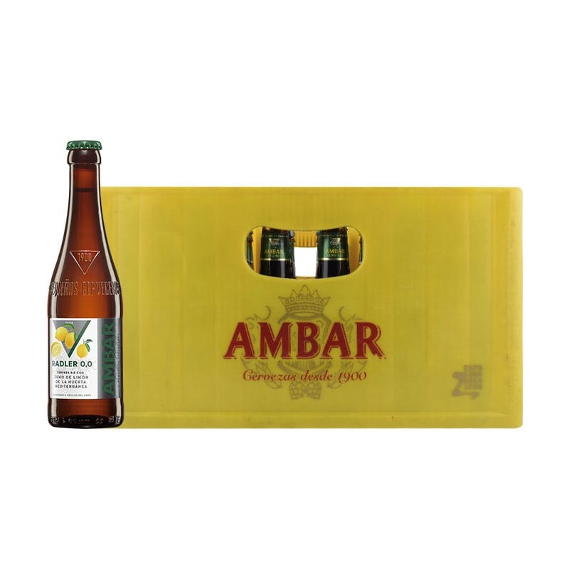 Cerveza Ambar Radler 0,0 20 cl caja 30 botellines cristal retornable-Zaragoza Cerveza Ambar Radler 0,0 20 cl caja 30 botellines cristal retornable-Zaragoza