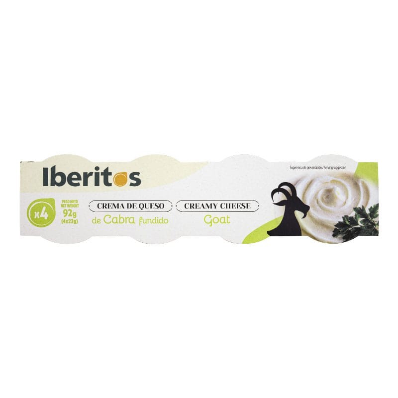 Crema de queso de cabra fundido Iberitos 4x23 g Crema de queso de cabra fundido Iberitos 4x23 g