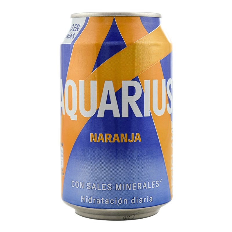 Bebida isotónica Aquarius naranja 33 cl pack 24 latas