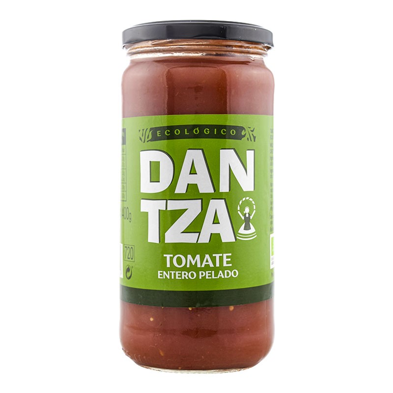 Tomate entero pelado ecológico extra Dantza 660 g