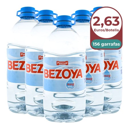 Agua mineral Bezoya 5 litros palet 52 cajas de 3 garrafas