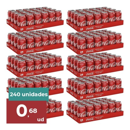 Coca Cola Original 33 cl 10 packs 24 latas-Importación