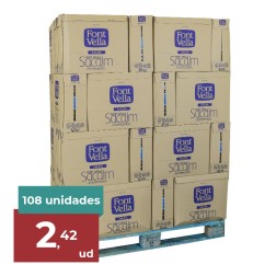 Agua mineral Font Vella 6.25 litros palet 36 cajas de 3 garrafas