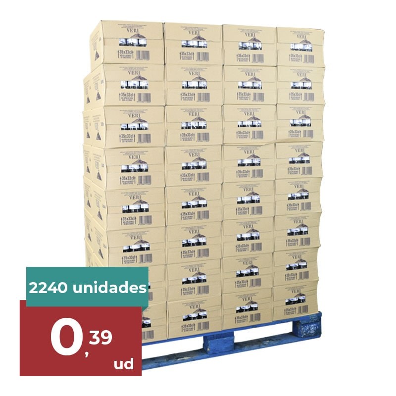 Agua mineral Veri 330 ml palet 64 cajas de 35 botellas