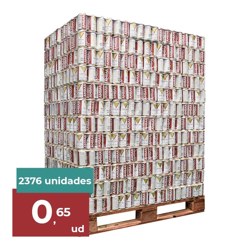 Cerveza Ambar Especial 33 cl palet 99 packs de 24 latas Cerveza Ambar Especial 33 cl palet 99 packs de 24 latas