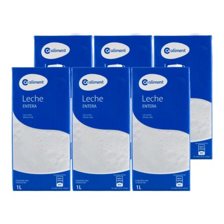 Leche entera Coaliment 1 litro pack 6 bricks
