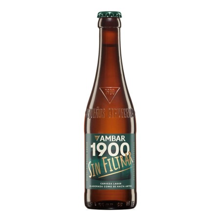 Cerveza Ambar 1900 Sin Filtrar 33 cl caja 12 botellines
