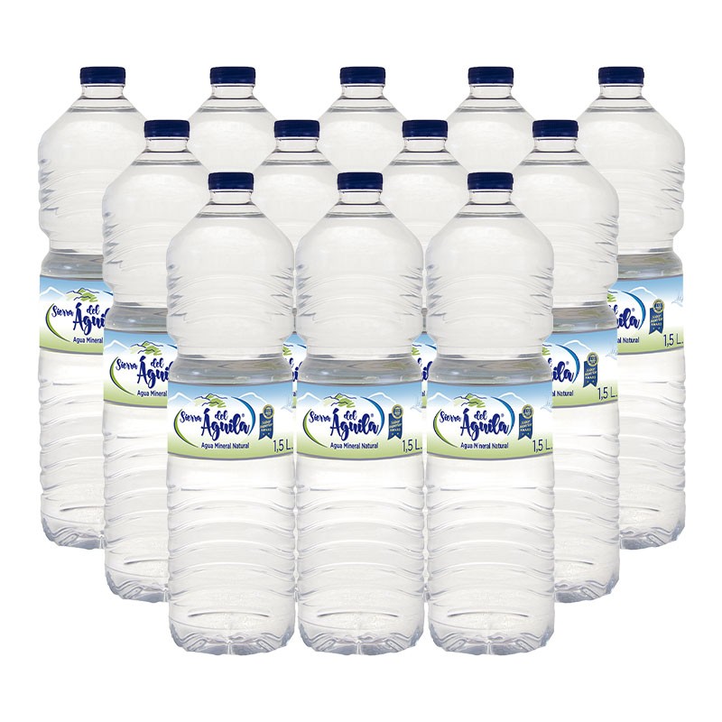 Agua mineral Sierra del Águila 1.5 litros 2 packs de 6 botellas Agua mineral Sierra del Águila 1.5 litros 2 packs de 6 botellas