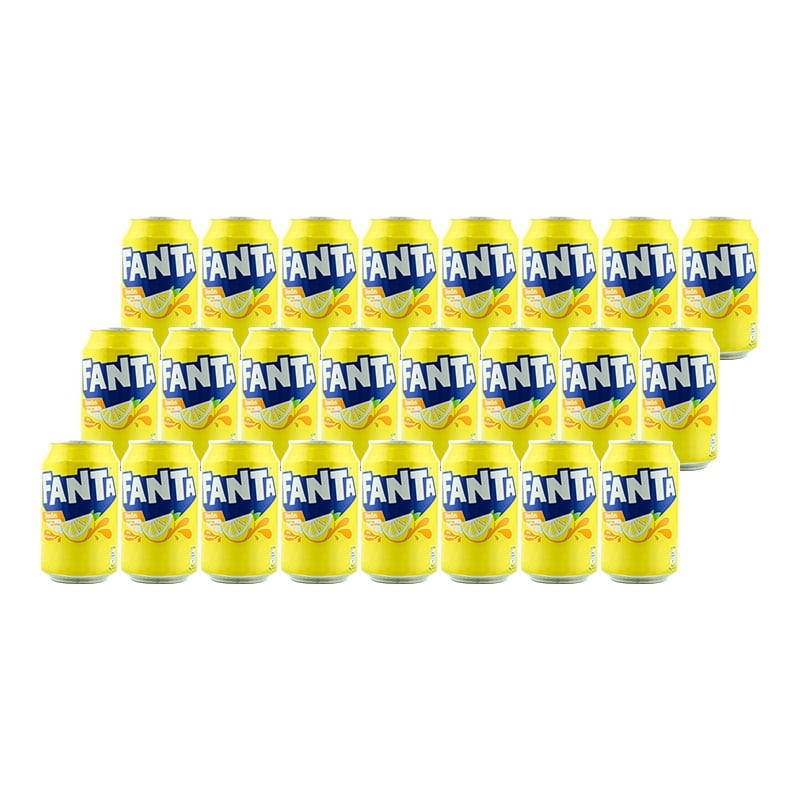 Fanta limón 33 cl pack 24 latas Fanta limón 33 cl pack 24 latas