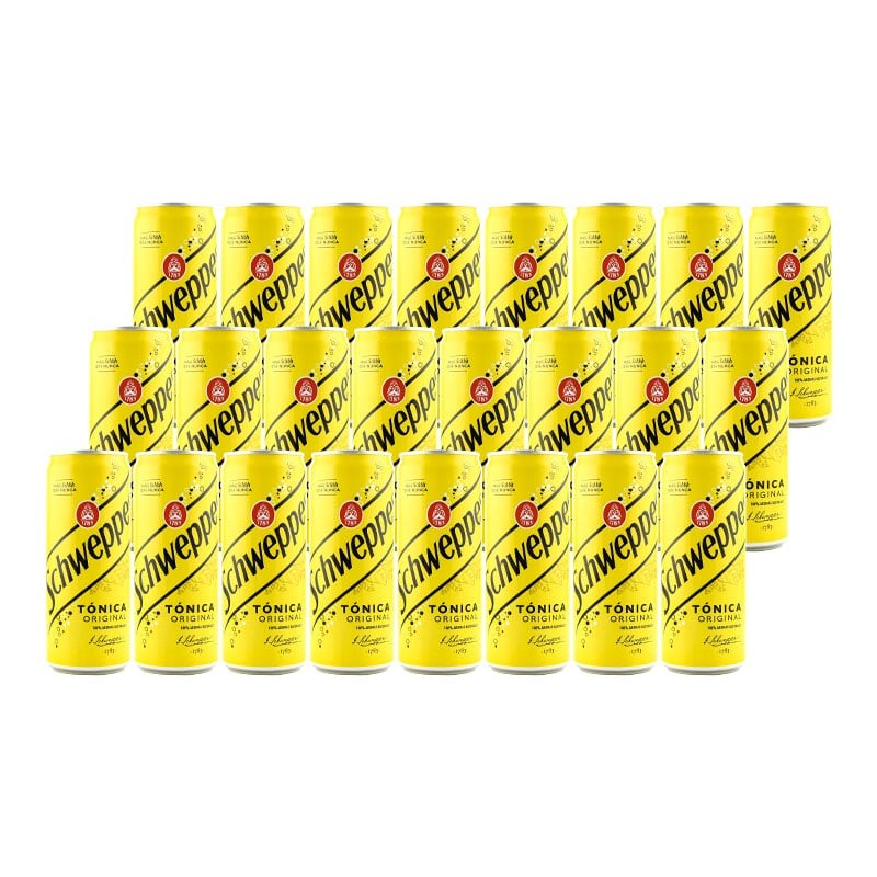 Tónica Schweppes original 33 cl pack 24 latas Tónica Schweppes original 33 cl pack 24 latas