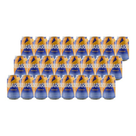 Bebida isotónica Aquarius naranja 33 cl pack 24 latas