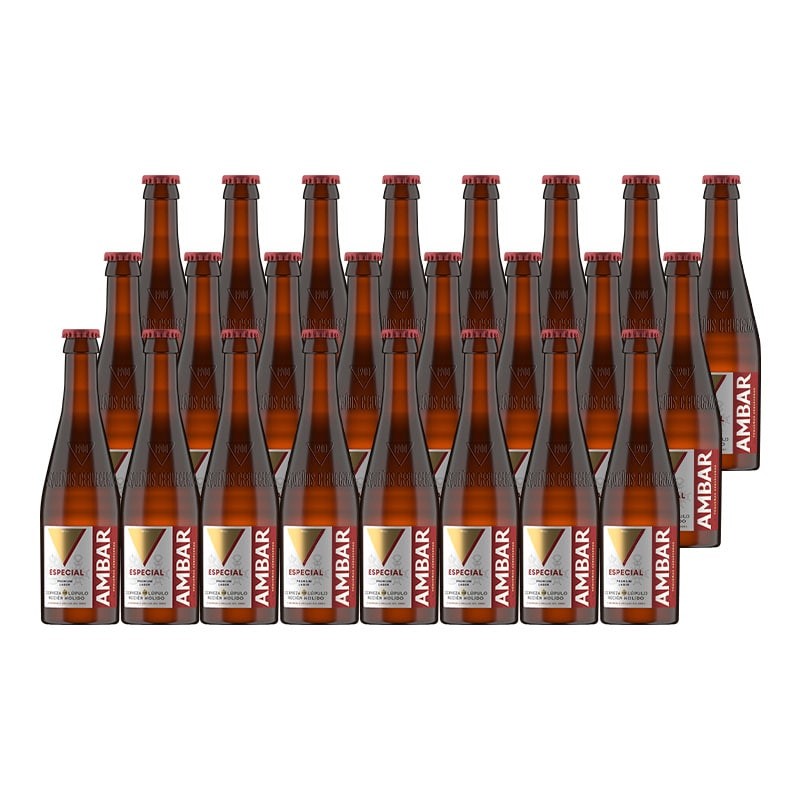 Cerveza Ambar Especial 33 cl caja 24 botellines Cerveza Ambar Especial 33 cl caja 24 botellines