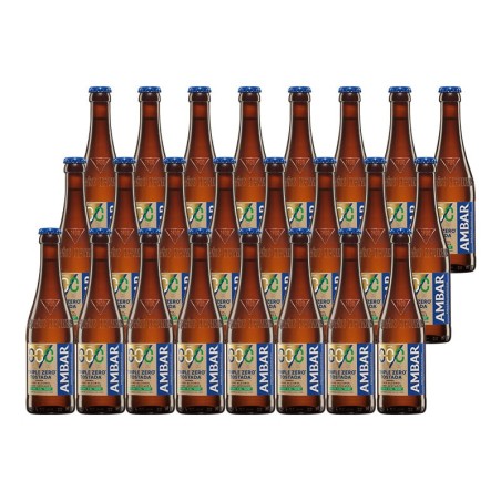 Cerveza Ambar Triple Zero Tostada 33 cl pack 24 botellines