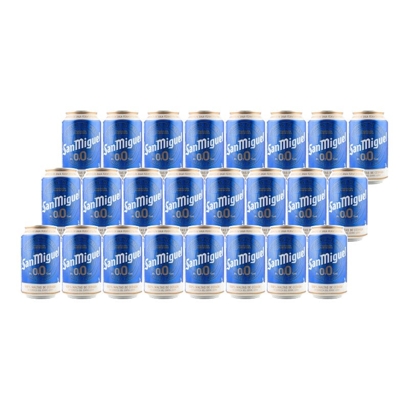 Cerveza San Miguel 0.0 33 cl pack 24 latas Cerveza San Miguel 0.0 33 cl pack 24 latas