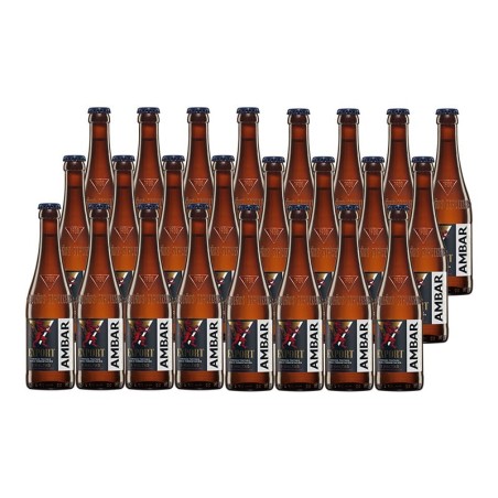 Cerveza tostada Ambar Export 33 cl pack 24 botellines