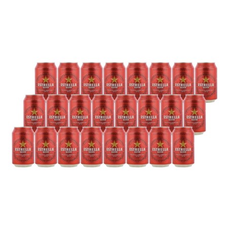 Cerveza Estrella Damm 33 cl pack 24 latas
