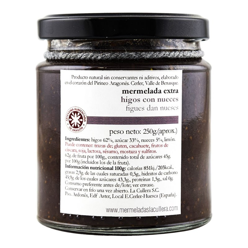 Mermelada de higos con nueces extra La Cullera 250 g Mermelada de higos con nueces extra La Cullera 250 g