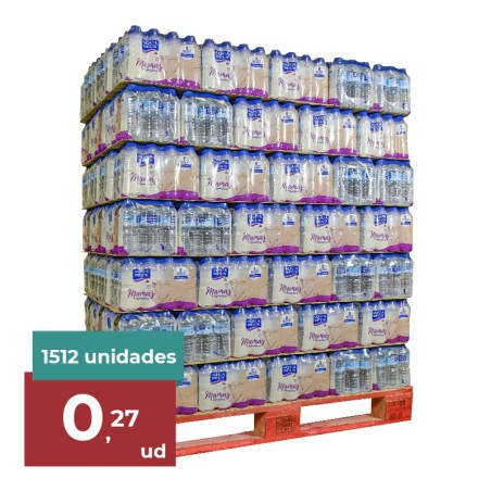 Agua mineral Aquadeus 500 ml palet 126 packs de 12 botellas
