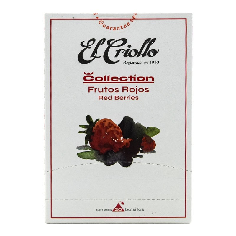 Infusión frutos rojos El Criollo 20 bolsitas Infusión frutos rojos El Criollo 20 bolsitas