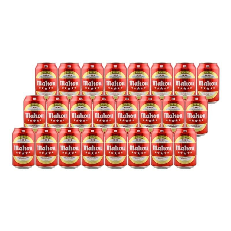 Cerveza Mahou 5 Estrellas Especial 33 cl pack 24 latas