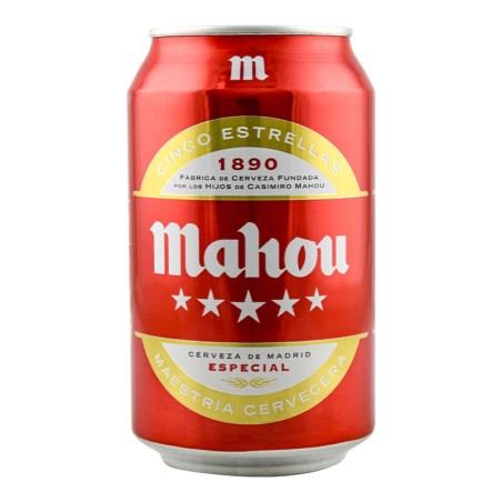 Cerveza Mahou 5 Estrellas Especial 33 cl pack 24 latas