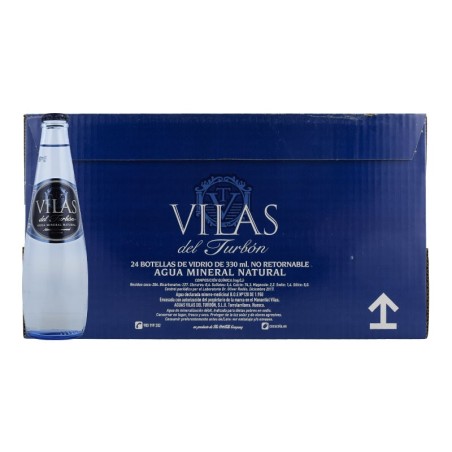 Agua mineral Vilas del Turbón 330 ml pack 24 botellas cristal
