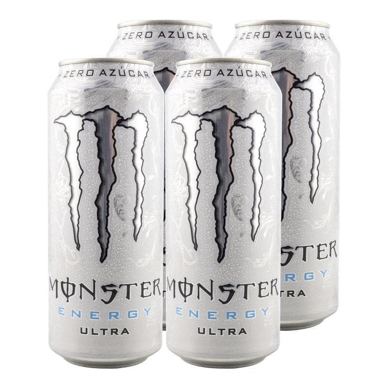 Bebida energética Monster Energy Ultra Zero 50 cl pack 4 latas