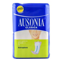 Compresas sin alas extraplana Ausonia Clásica 12 ud