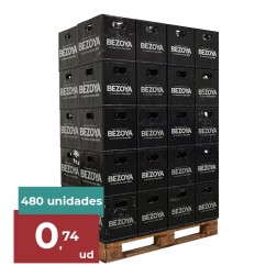 Agua mineral Bezoya 1 litro palet 40 cajas de 12 botellas cristal retornable - Zaragoza