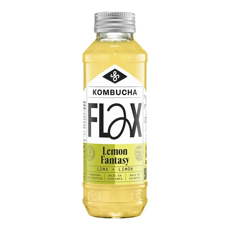 Kombucha lima y limón Lemon Fantasy Flax & Kale botella 330 ml
