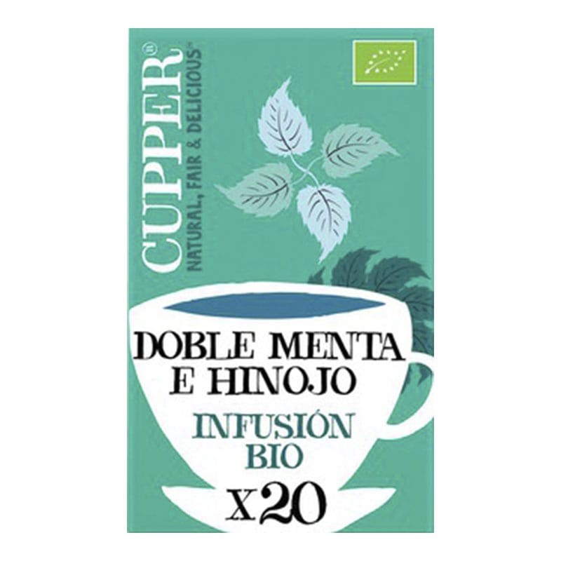 Infusión doble menta e hinojo ecológica BIO Cupper After Dinner Mints 20 bolsitas Infusión doble menta e hinojo ecológica BIO Cupper After Dinner Mints 20 bolsitas