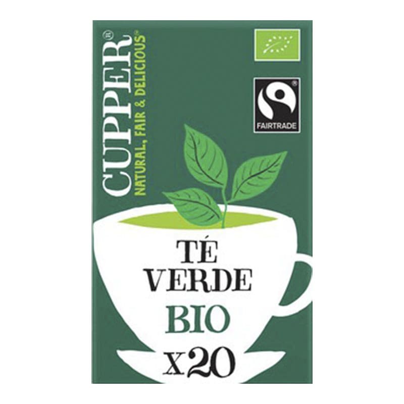 Infusión té verde ecológica BIO Cupper 20 bolsitas Infusión té verde ecológica BIO Cupper 20 bolsitas