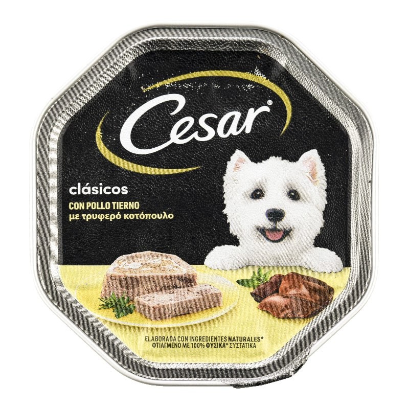 Comida húmeda para perros con pollo tierno Cesar Clásicos tarrina 150 g Comida húmeda para perros con pollo tierno Cesar Clásicos tarrina 150 g