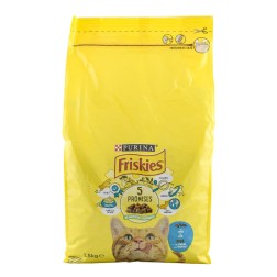 Pienso para gatos adultos de atún con verduras Friskies 5 Promesas saco 1.5 kg