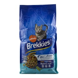 Pienso para gatos adultos sabor salmón atún verduras y cereales Brekkies saco 1.5 kg