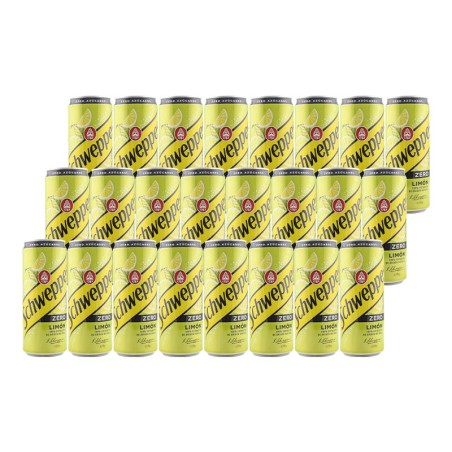 Refresco Schweppes limón Zero 33 cl pack 24 latas