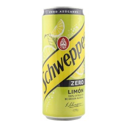 Refresco Schweppes limón Zero 33 cl pack 24 latas