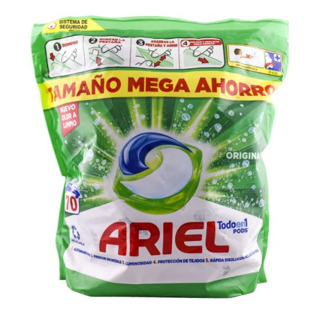 Detergente Ariel Pods Todo en 1 Original 70 cápsulas