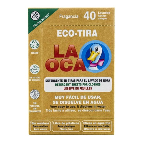 Detergente en tiras para la ropa biodegradables La Oca 40 ud