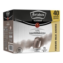 Cápsulas café Fortaleza Intenssisimo Platinium compatibles con Nespresso 40 ud