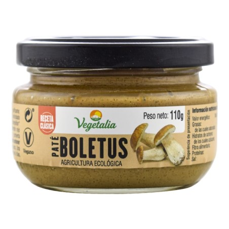 Paté de boletus ecológico Vegetalia bote 110 g
