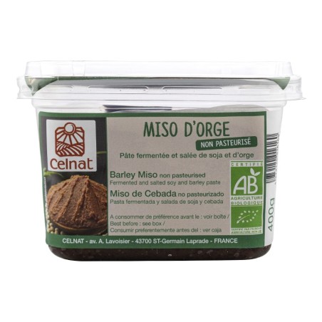 Miso de cebada ecológico no pasteurizado Celnat 500 g
