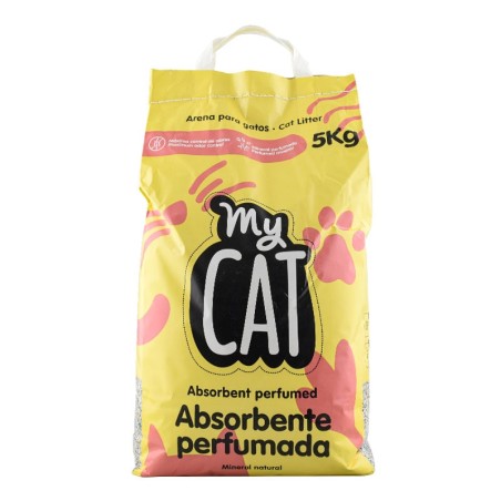 Arena absorbente para gatos perfumada MyCat saco 5 kg