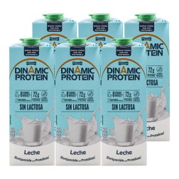 Leche sin lactosa enriquecida con proteínas Dinamic Protein 1 litro pack 6 bricks