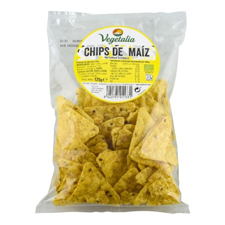 Nachos de maíz ecológicos Vegetalia bolsa 125 g